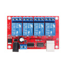 4 Channel 12V HID Driverless USB Relay USB Control Switch Computer Control Switch PC Intelligent Control Relay Module