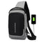 5L USB Anti Theft Crossbody Bag Outdoor Men Shoulder Bag Camping Travel Chest Waist Pack