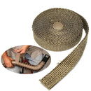 7.5mX2.5cmX1.6mm Titanium Motor Car Insulation Exhaust Header Heat Wrap With Stainless Ties Kit
