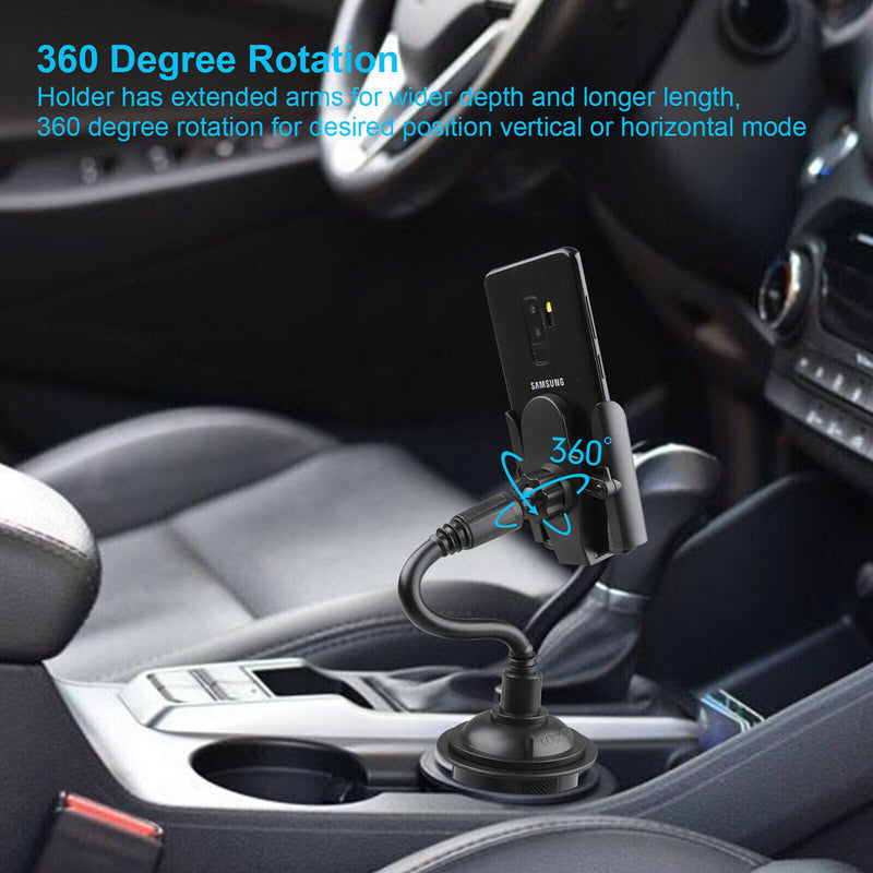 Universal Adjustable Gooseneck Cup Cradle Car Phone Holder For Cell Phone GPS