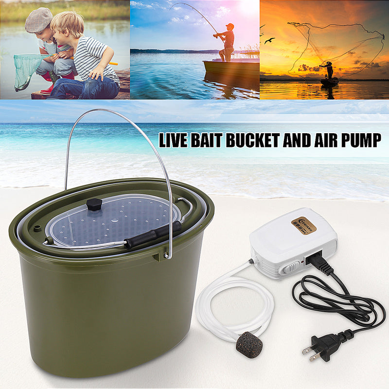 Portable Fishing Water Pail Camping Bucket Travel Hunting Barrel Fishing Bucket