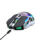 ZERODATE T30 2400DPI 2.4G Wireless RGB LED Rechargeable Ergonomic Design Gaming Mouse for PC Laptop