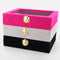 Velvet Glass Carboard Rings Earring Pendant Jewelry Collect Box Showcase