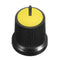 50Pcs Yellow Plastic For Rotary Taper Potentiometer Hole 6mm Knob