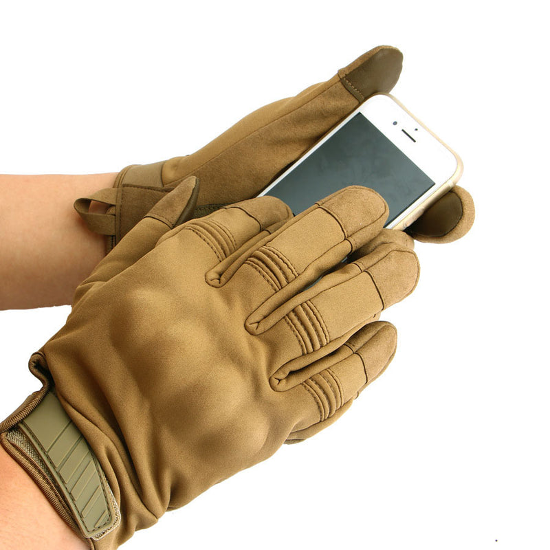 Three Soldiers Full Finger Tactical Gloves Touch Screen Slip Resistant Glove For Cycling Camping Hunting