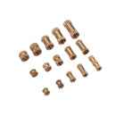 Suleve MXBN3 250pcs M2/M3/M4 Metric Threaded Brass Knurl Round Insert Nut Assortment Set