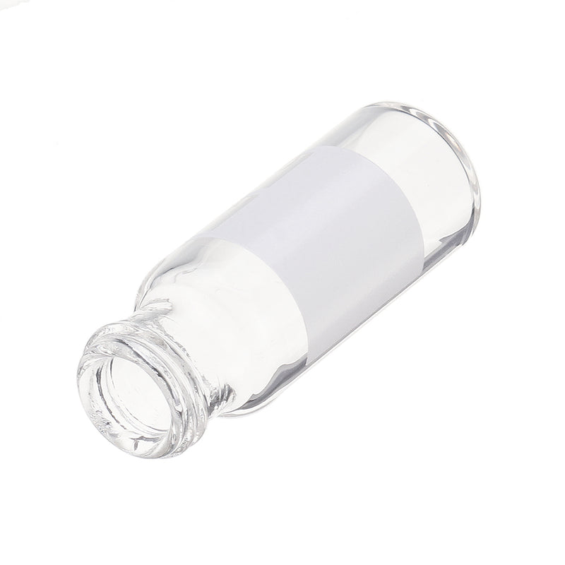 100Pcs/Set 2ml Graduated Clear Sample Vials Autosampler Vials Bottles Threaded Vial w/ Write-on Spot Screw Caps Septa