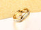 Titanium Steel Gold-plated Perimeter Crystal Stick Diamond Ring