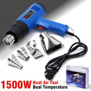 1500W 400-800 Dual Temperature Heat Air Gun Power Tool with 4 Nozzles