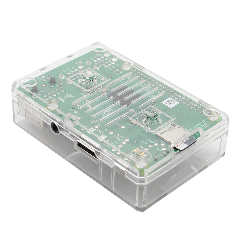 Black/Transparent ABS Case With Fan Hole For Raspberry Pi 3 Model B+ / 3B