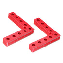2Pcs 90 Degree 100x100mm Aluminium Alloy Precision Clamping Square With Hole Inch and MM Scale Woodworking Machinist Square Positioning Right Angle Clamping Measure