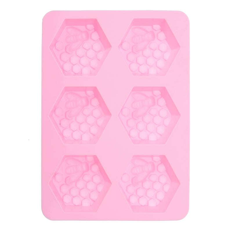 Silicone Mould 6 Hole Honey Bee Design Soap Clay Wax Mold For Handmade DIY Craft