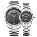 LONGBO 80024 Casual Style Couple Wrist Watch Steel Strap Analog Quartz Watch