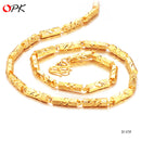 18K Duracell King Men's Electroplated Bamboo Necklace 51cm