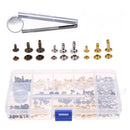 138pcs Single Cap Rivets Tubular Studs Fixing Tool For Leather Craft Tool