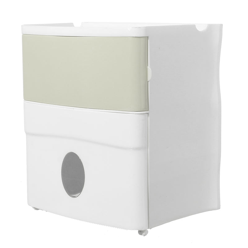 Bathroom Toilet Paper Holder Tissue Kitchen Wall Mounted Storage Organiser Box