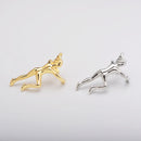 Funny Figure Gymnast Human Shape Earring No Piercing Ear Clip Trendy Earrings for Women