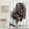 180x180CM Elephant Waterproof Bathroom Shower Curtain 12 Hooks