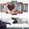 Loskii Spray Oil Paintings Canvas Five Combination Decorative Paintings Wall Art For Home Decoration