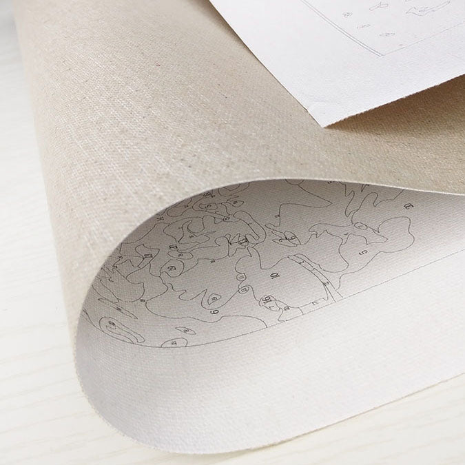 DIY Frameless Painting The Autumn Wind Is Soughing Linen Canvas Oil Painting Paint Paper Art