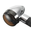 Motorcycle Chrome Smoke Bullet LED Turn Signal Blinker Cafe Racer Light Custom