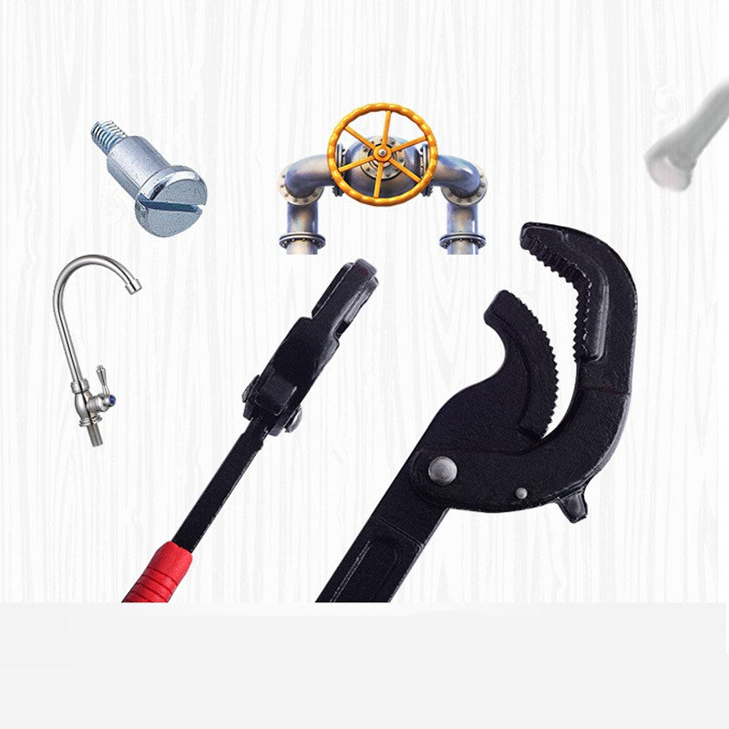 High Carbon Steel Adjustable Auto Lock Wrench Spanner Repair Kit Hand Tools 14-60mm Muti-Function Mechanic Tool