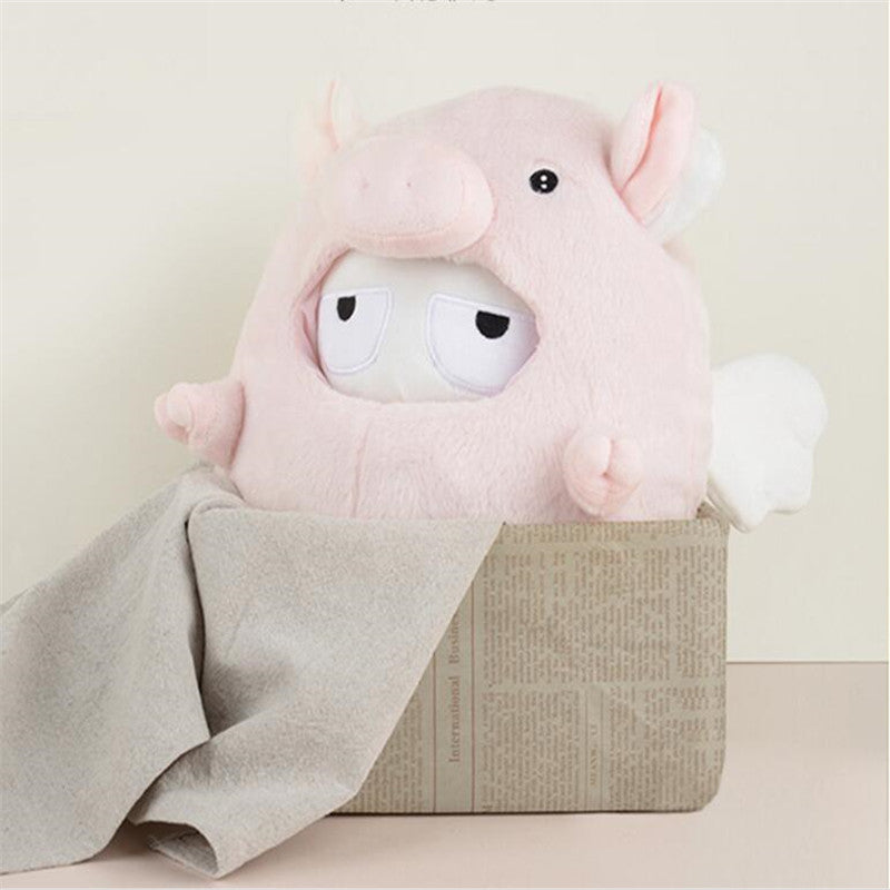 Mitu Stuffed Plush Toy Pillow Cotton Wool Cartoon Cute Pig Little Toy Gift for Kids Friend