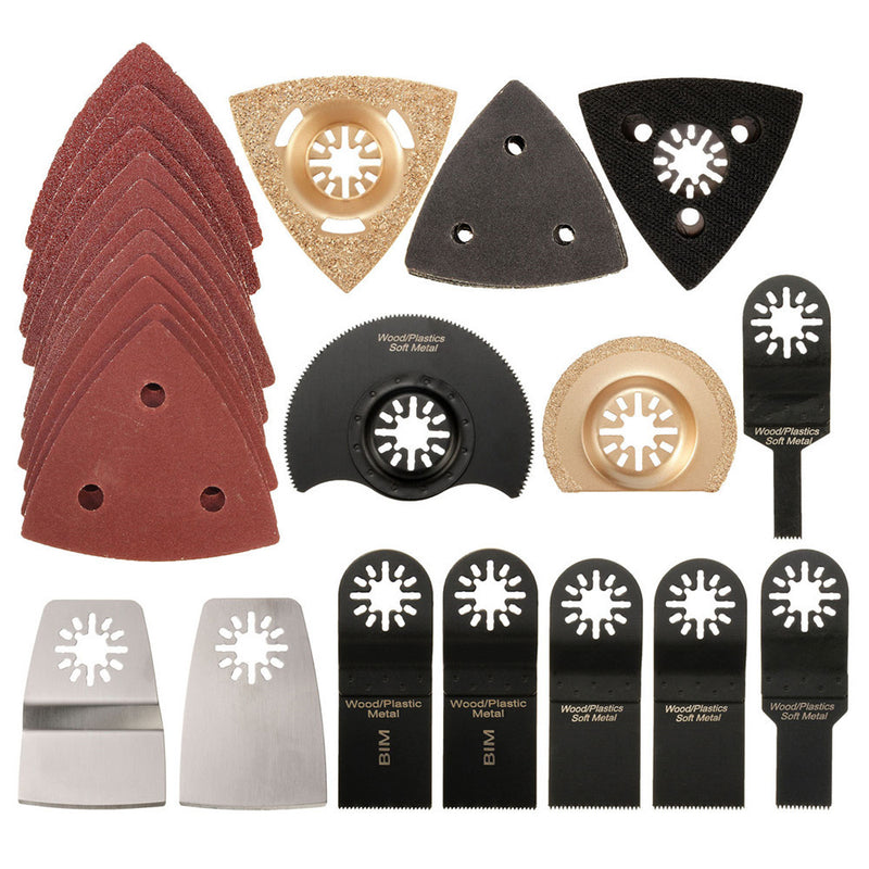 34pcs Saw Blades Case Set for Bosch Fein Makita Oscillating Multitool Oscillating Tools