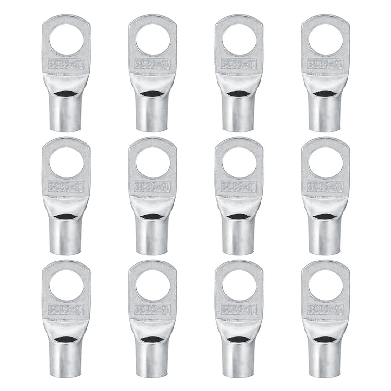 12 Pcs Copper Cable Lugs Wire Connector Terminal 2 AWG 35mm Hole 10mm Tinned Copper Terminals Conne