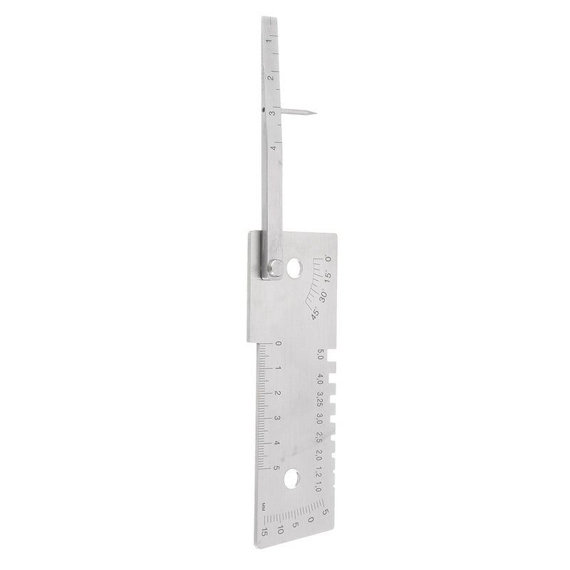 Machifit Universal 45 Degree Weld Gauge Welder Seam Inspection Measuring Ruler Welding Tool