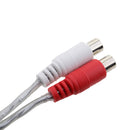 32cm RCA Male to 2 RCA Female Plug Audio Adapter Y Splitter Connector Cable