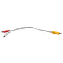 32cm RCA Male to 2 RCA Female Plug Audio Adapter Y Splitter Connector Cable