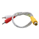 32cm RCA Female to 2 RCA Male Plug Audio Adapter Y Splitter Connector Cable