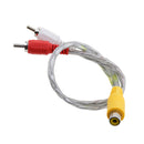 32cm RCA Female to 2 RCA Male Plug Audio Adapter Y Splitter Connector Cable