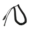 Quick Disconnect to RJ9/10/11 Telphone Headset Cable Adapter Coiled for Superset 4000 Series, Models 4015, 4025, 4125, 4150, Mitel IP Series, Models 5020, 5020i, 5140, 5220