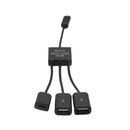 3 in 1 USB OTG Cable Adapter, Micro USB Hub USB OTG Extension Adapter for Smartphone for Samsung Galaxy S2/S3/S4/Note, Sony Xperia NX-02D,Sony Xperia acro HDIS12S, Sony S-series Tablets