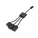 3 in 1 USB OTG Cable Adapter, Micro USB Hub USB OTG Extension Adapter for Smartphone for Samsung Galaxy S2/S3/S4/Note, Sony Xperia NX-02D,Sony Xperia acro HDIS12S, Sony S-series Tablets