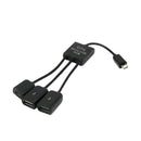3 in 1 USB OTG Cable Adapter, Micro USB Hub USB OTG Extension Adapter for Smartphone for Samsung Galaxy S2/S3/S4/Note, Sony Xperia NX-02D,Sony Xperia acro HDIS12S, Sony S-series Tablets