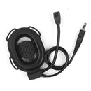 Single PTT Headset Earpiece Microphone for Baofeng Kenwood Walkie Talkie Intercom Radio