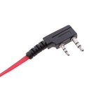 In-ear Earpiece Microphone Flat Tangle Free Cable Earphone For Walkie Talkie Radio Red