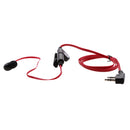 In-ear Earpiece Microphone Flat Tangle Free Cable Earphone For Walkie Talkie Radio Red