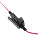 In-ear Earpiece Microphone Flat Tangle Free Cable Earphone For Walkie Talkie Radio Red