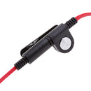 In-ear Earpiece Microphone Flat Tangle Free Cable Earphone For Walkie Talkie Radio Red