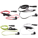 In-ear Earpiece Microphone Flat Tangle Free Cable Earphone For Walkie Talkie Radio Red