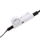 In-ear Earpiece Microphone Flat Tangle Free Cable Earphone For Walkie Talkie Radio Black