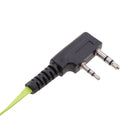 In-ear Earpiece Microphone Flat Tangle Free Cable Earphone For Walkie Talkie Radio Green