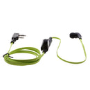 In-ear Earpiece Microphone Flat Tangle Free Cable Earphone For Walkie Talkie Radio Green