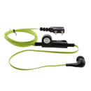 In-ear Earpiece Microphone Flat Tangle Free Cable Earphone For Walkie Talkie Radio Green