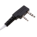 In-ear Earpiece Microphone Flat Tangle Free Cable Earphone For Walkie Talkie Radio White