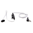 In-ear Earpiece Microphone Flat Tangle Free Cable Earphone For Walkie Talkie Radio White